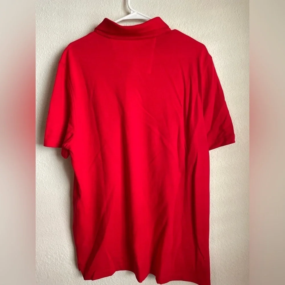Nautica Vibrant Red Men's Polo Shirt 100% Cotton size L